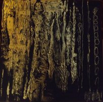 "En forêt" - Acrylique et feuille d'or 30/30 - 89€