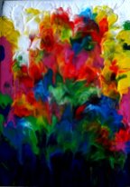 "Fleurs de stalactites" - Acrylique 38/55 - 140€